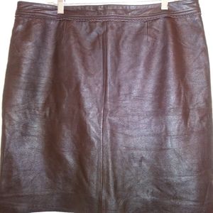 Beautiful Brown Leather Skirt!